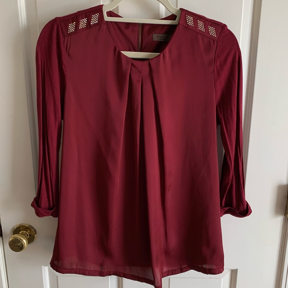 Cortefiel Maroon Shirt